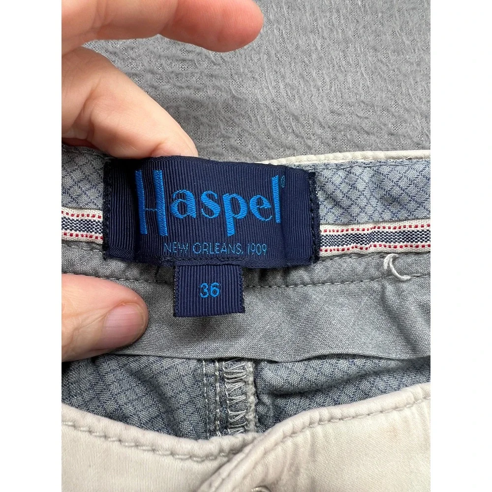 Haspel New Orleans 1909 Pants Mens 36x34 Chinos Light Khaki Beige Straight Leg
